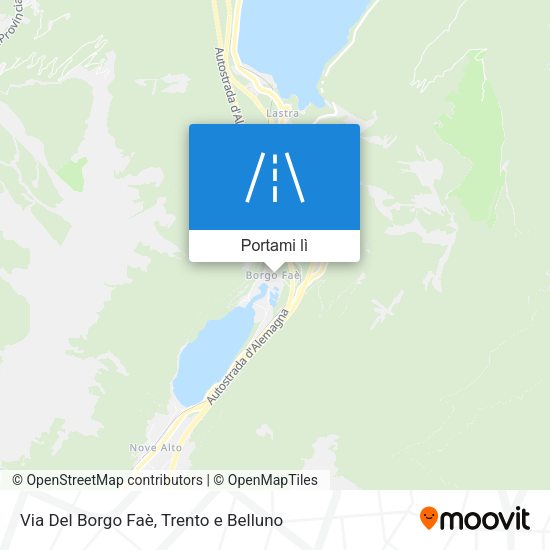 Mappa Via Del Borgo Faè