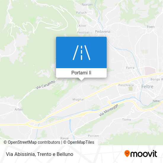 Mappa Via Abissinia