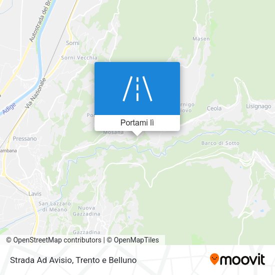 Mappa Strada Ad Avisio