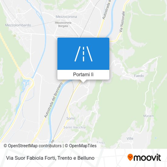 Mappa Via Suor Fabiola Forti