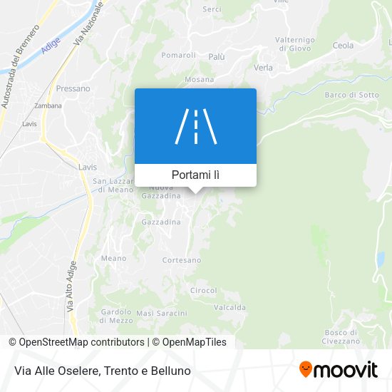 Mappa Via Alle Oselere