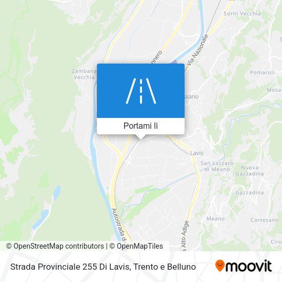 Mappa Strada Provinciale 255 Di Lavis