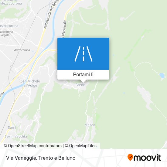 Mappa Via Vaneggie