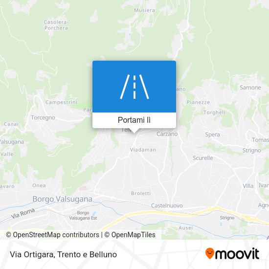 Mappa Via Ortigara