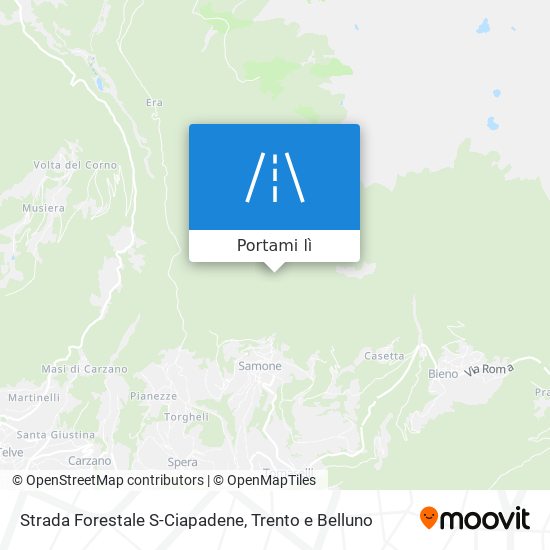 Mappa Strada Forestale S-Ciapadene
