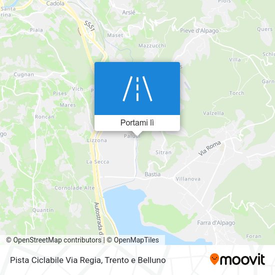 Mappa Pista Ciclabile Via Regia