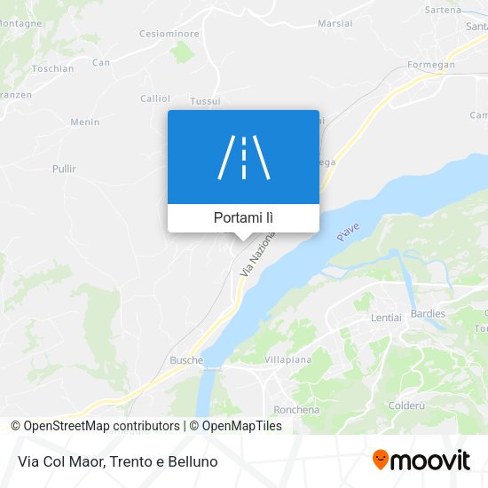 Mappa Via Col Maor