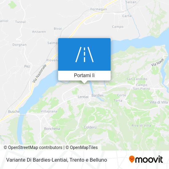 Mappa Variante Di Bardies-Lentiai