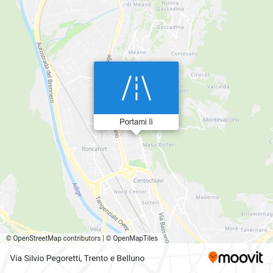 Mappa Via Silvio Pegoretti