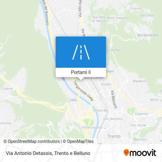 Mappa Via Antonio Detassis