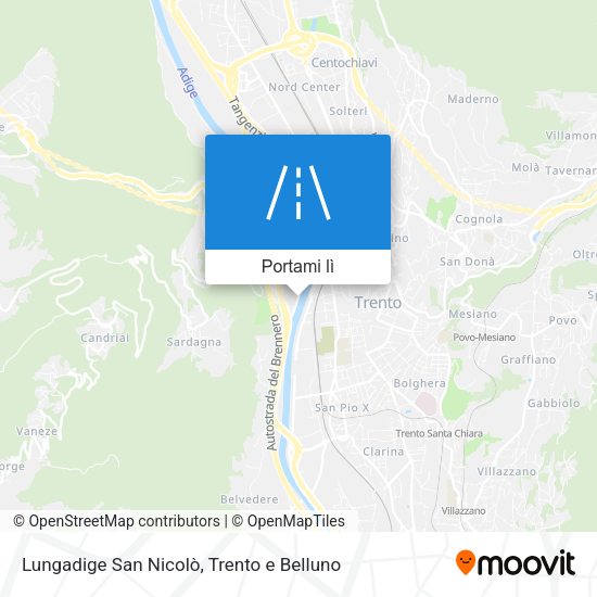 Mappa Lungadige San Nicolò