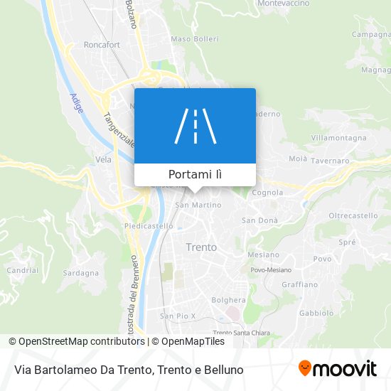 Mappa Via Bartolameo Da Trento