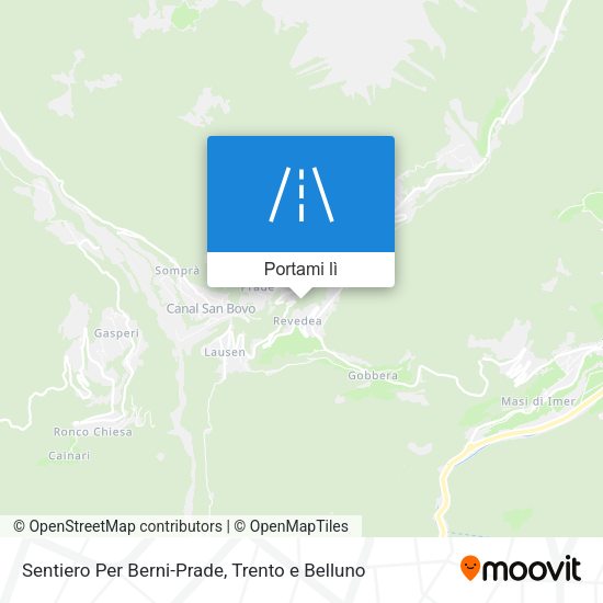 Mappa Sentiero Per Berni-Prade