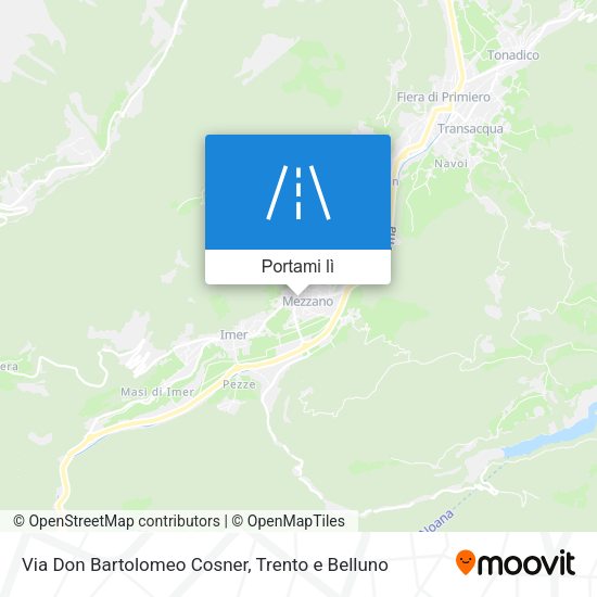 Mappa Via Don Bartolomeo Cosner
