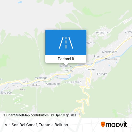 Mappa Via Sas Del Canef
