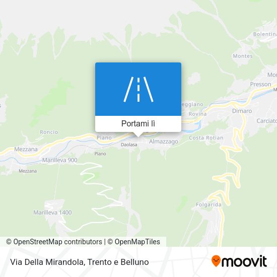 Mappa Via Della Mirandola