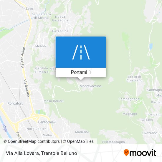 Mappa Via Alla Lovara