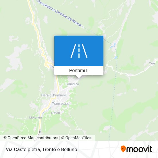Mappa Via Castelpietra