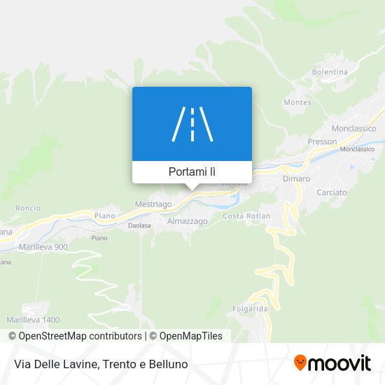 Mappa Via Delle Lavine