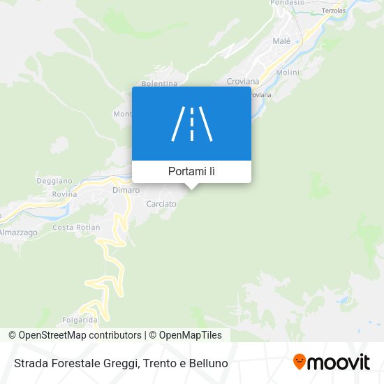 Mappa Strada Forestale Greggi