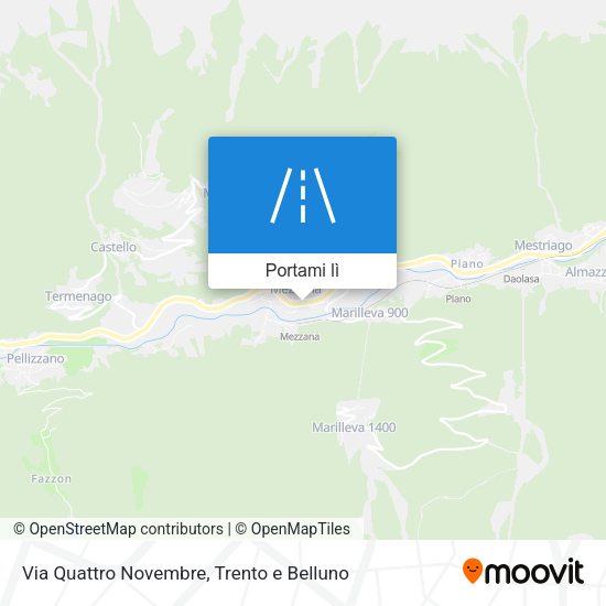 Mappa Via Quattro Novembre