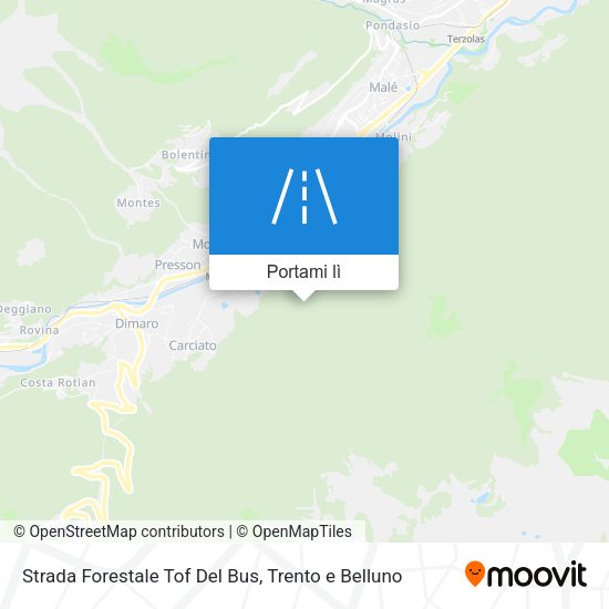Mappa Strada Forestale Tof Del Bus