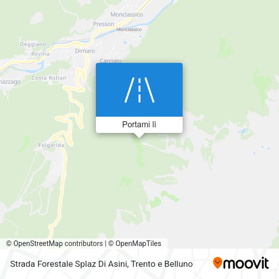 Mappa Strada Forestale Splaz Di Asini