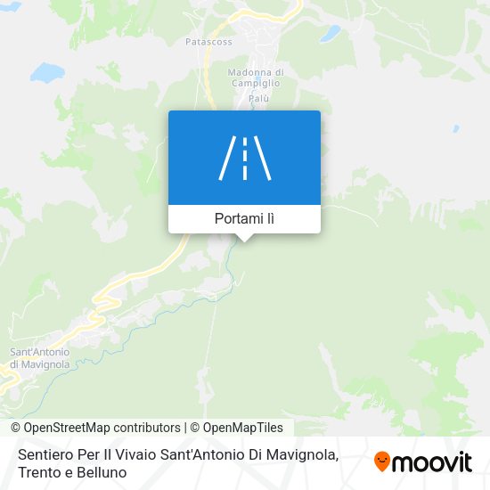 Mappa Sentiero Per Il Vivaio Sant'Antonio Di Mavignola