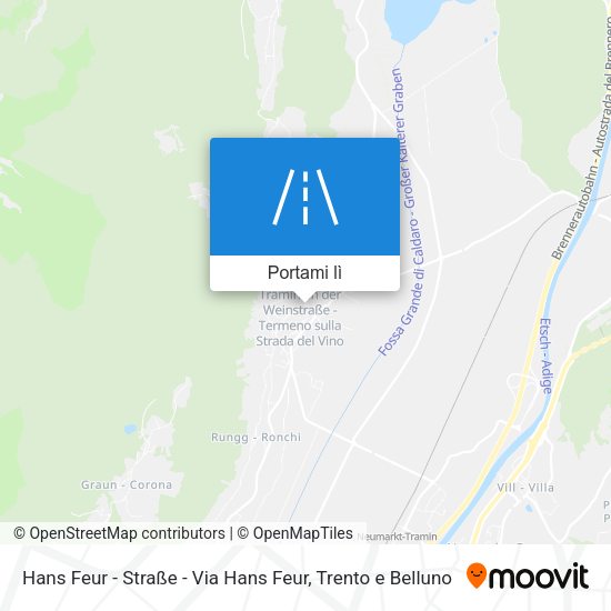 Mappa Hans Feur - Straße - Via Hans Feur