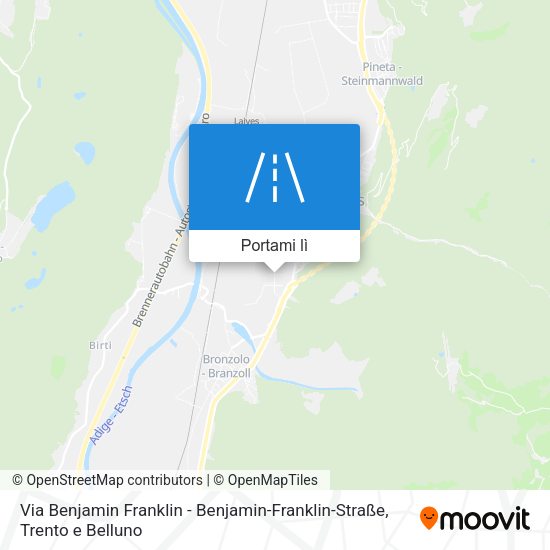Mappa Via Benjamin Franklin - Benjamin-Franklin-Straße