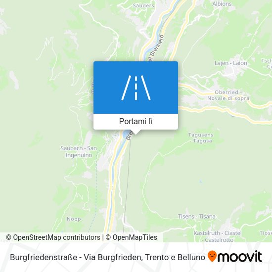 Mappa Burgfriedenstraße - Via Burgfrieden