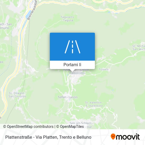 Mappa Plattenstraße - Via Platten