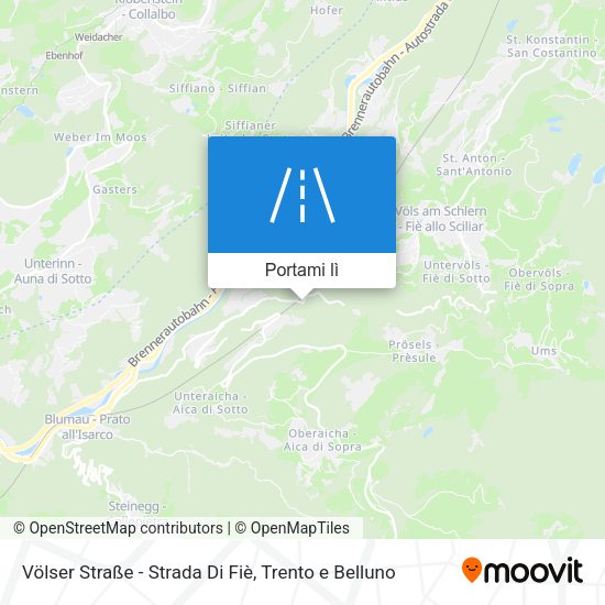 Mappa Völser Straße - Strada Di Fiè