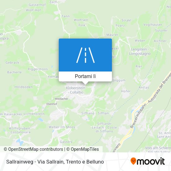 Mappa Sallrainweg - Via Sallrain