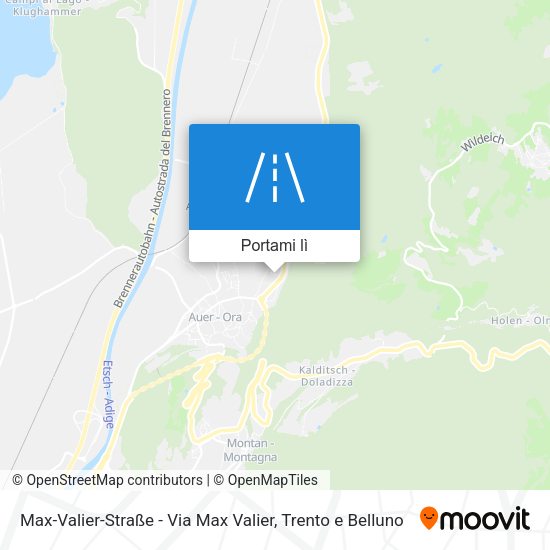 Mappa Max-Valier-Straße - Via Max Valier