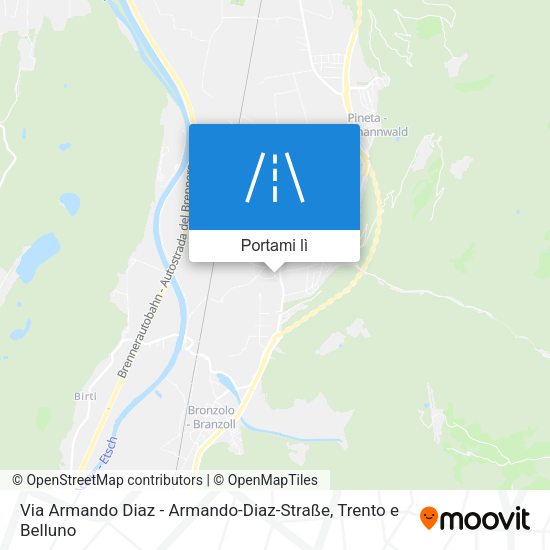 Mappa Via Armando Diaz - Armando-Diaz-Straße