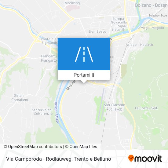 Mappa Via Camporoda - Rodlauweg