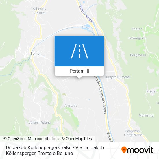 Mappa Dr. Jakob Köllenspergerstraße - Via Dr. Jakob Köllensperger