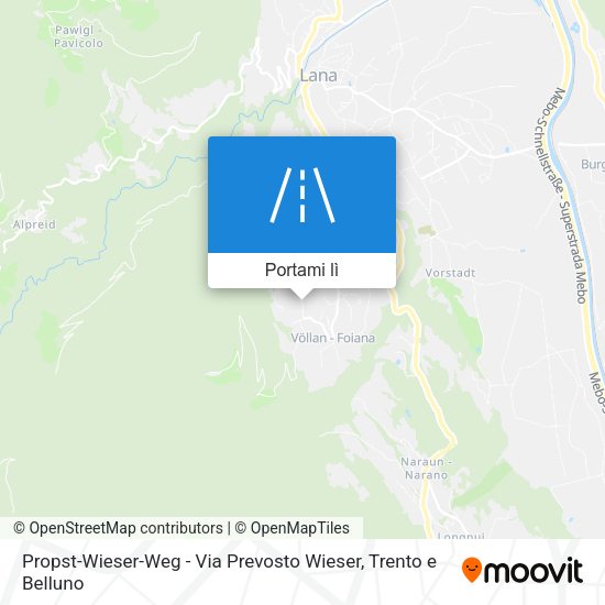 Mappa Propst-Wieser-Weg - Via Prevosto Wieser