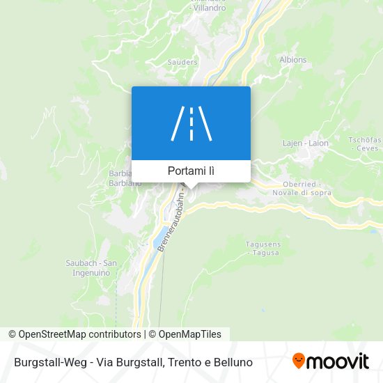 Mappa Burgstall-Weg - Via Burgstall
