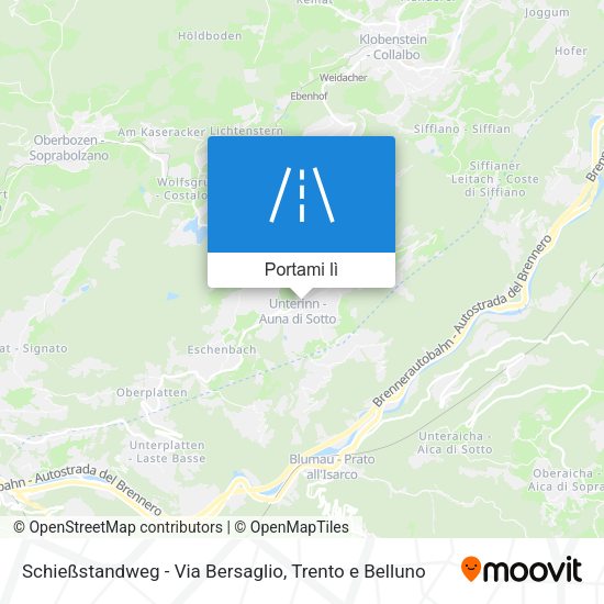Mappa Schießstandweg - Via Bersaglio