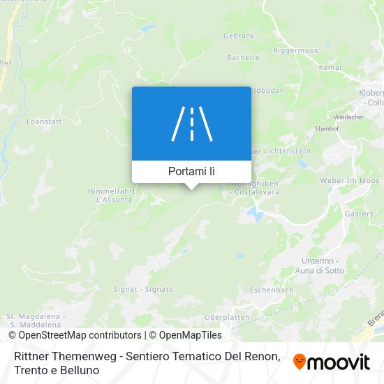 Mappa Rittner Themenweg - Sentiero Tematico Del Renon