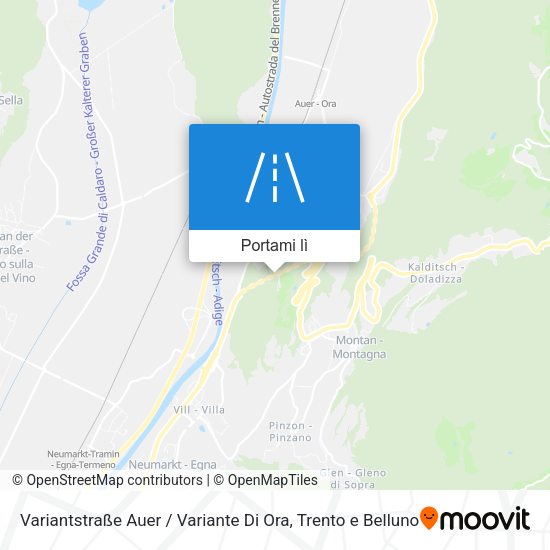 Mappa Variantstraße Auer / Variante Di Ora