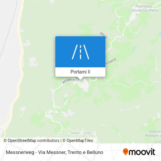 Mappa Messnerweg - Via Messner