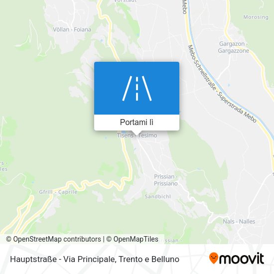 Mappa Hauptstraße - Via Principale