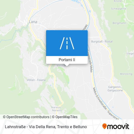 Mappa Lahnstraße - Via Della Rena