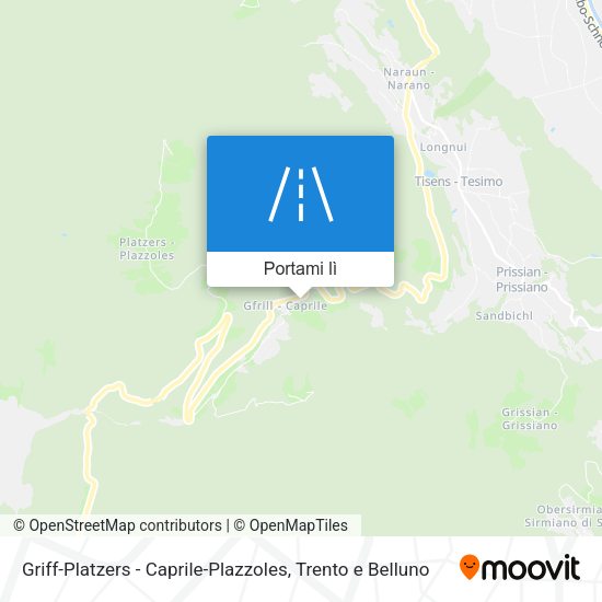 Mappa Griff-Platzers - Caprile-Plazzoles