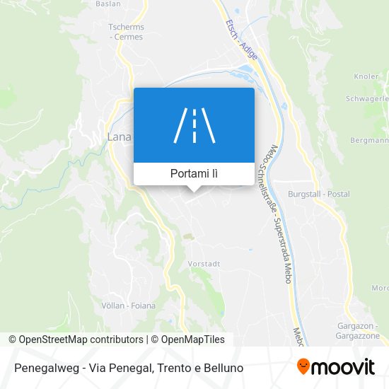 Mappa Penegalweg - Via Penegal