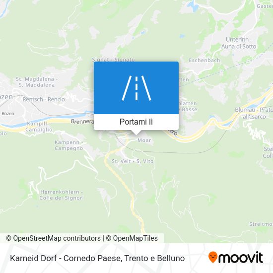 Mappa Karneid Dorf - Cornedo Paese