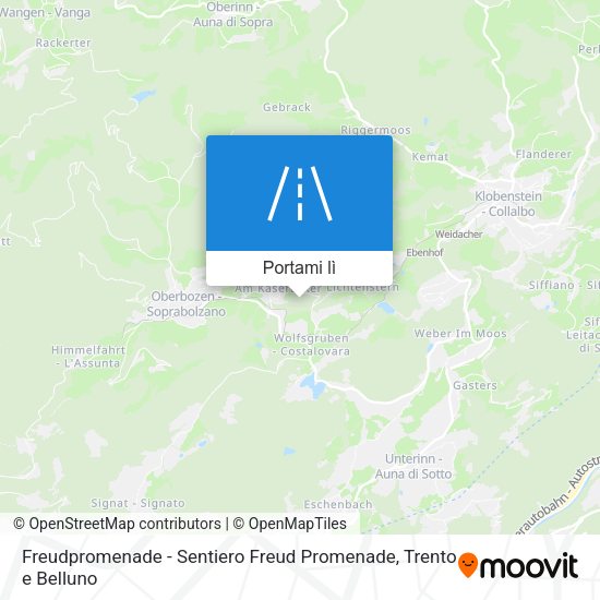 Mappa Freudpromenade - Sentiero Freud Promenade